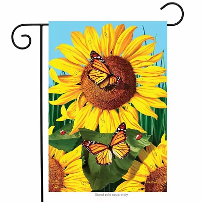 Briarwood Sunflower Field Butterfly Fall Summer Mini Window Garden Yard Flag New • $8.97