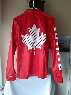 Hudson's Bay Canada Womens Olympic Nylon Windbreaker Red Size M  Maple Leaf  • $48