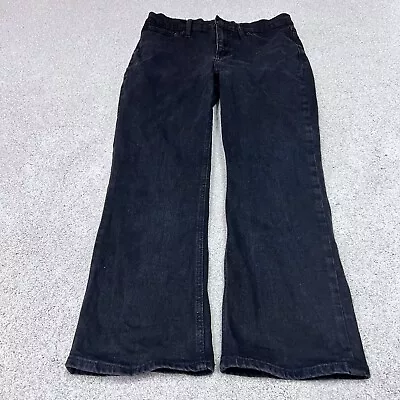 J. Crew Jeans Mid Rise Flare Cropped Black Pockets Women’s Size 28 • $14.99