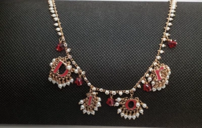 Dior Imitation Pearls Necklace With Letters  D1OR  • £50