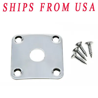 KAISH Metal Curved Bottom Jack Plate Square Jackplate Chrome Fit Gibson Les Paul • $3.99