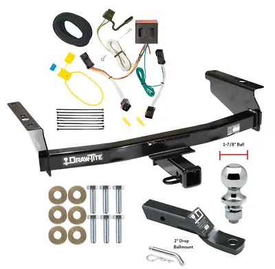 Trailer Tow Hitch For 02-07 Jeep Liberty Complete Package W/ Wiring 1-7/8  Ball • $286.84