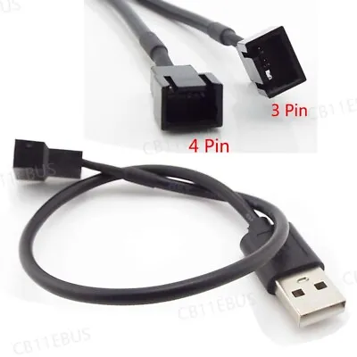 5V 3pin/4pin Fan To USB Adapter Computer PC Power Connector Changer Cable B11 • $2.21