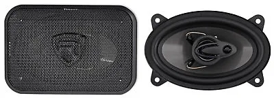 Pair Rockville RV46.3A 4x6  3-Way Car Speakers 500 Watts/70 Watts RMS CEA Rated • $27.95