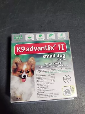 Bayer K9 Advantix II Small Dog 4-10 Lbs 4 Pack New Sealed Kills Ticks & Fleas • $40