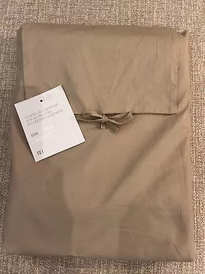 $599 NWT Restoration Hardware  ITALIAN LADDER STITCH PERCALE Queen DUVET COVER • $220