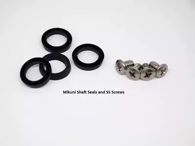 Mikuni BS34 BS38 XS650 Carburetor Throttle Shaft Seals And Screws Rebuild Kit • $19.95