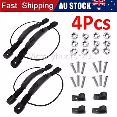 4X Kayak Handle Canoe Boat Side Mount Carry Handle With Bungee Cord Accessories • $25.22