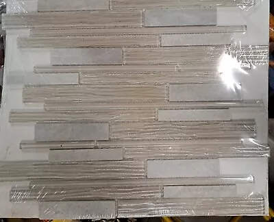 Snocap BLEND INTERLOCKING TILE Mosaic For Wall Backsplash. 15 Sq Ft Total • $96.86