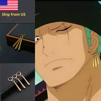 Anime One Piece Roronoa Zoro Earrings Pendant  For Women Men Cosplay • $4.99