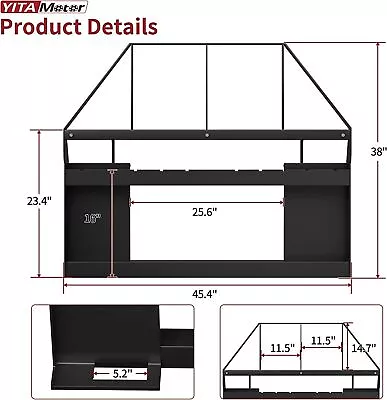 46   Mount Pallet Fork Frame Quick Attach  For Skid Steer Heavy Duty 4000 LBS • $275.99