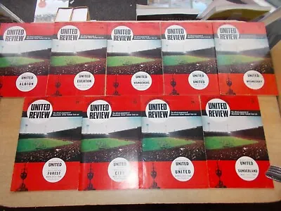 9 X 1967-1968 Very Good Condition Manchester United Programmes • £14.99