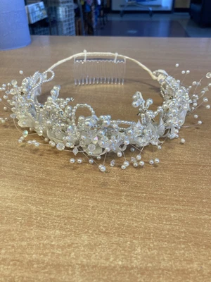 £12.50 • Buy Wedding Garland Hair Accessory White Jewel