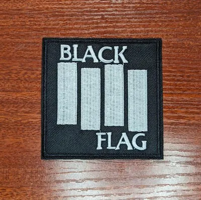 Black Flag Band Patch Hardcore Punk Rock Band Embroidered Iron On  3.75x3.75  • $5