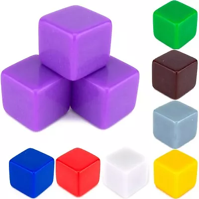 Blank D6 Dice (Select Colour) / Square 16mm Plain Custom Engravable Customisable • £2.79