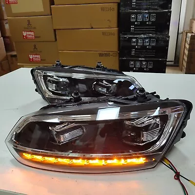 2011-2018 Year LED Front Lights For VW POLO LED Headlights LED Turn Lamps SY • $404.19