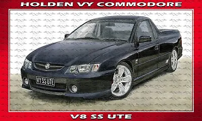 Holden Commodore VY SS Ute BLACK Flag/banner 150cm X 90cm NEW • $39.95