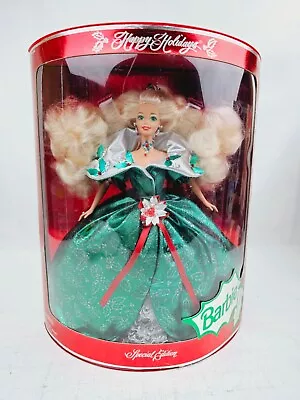 1995 HAPPY HOLIDAYS Special Edition Barbie Doll Mattel #14123 VINTAGE Green • $18.99