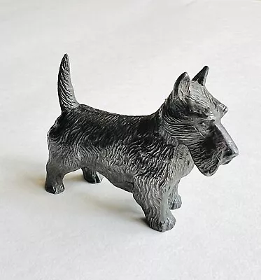 Vintage 2x3 Cast Iron/Metal SCOTTISH TERRIER Dog Figurine Standing Pose Stamped • $12.95