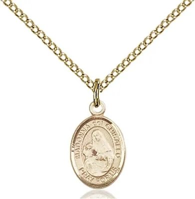 14KT Gold Filled Saint Madonna Del Ghisallo Charm Medal 1/2 Inch • $89.98