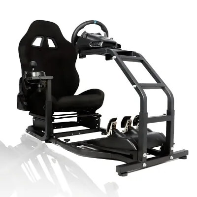 Marada Racing Sim Cockpit With Black Seat Fit For Logitech G29 G920 G923 T300RS • £269.99