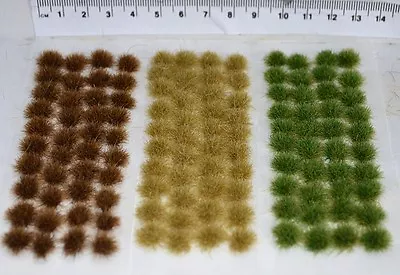 £4.95 • Buy Medium Static Grass Tufts - SELF ADHESIVE Basing Wargame Miniature Model Rail 