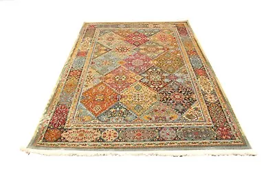 £45 • Buy Modern Multicolour Turkish Carpet Antique Floral Pattern Kilim Rug Silky Design
