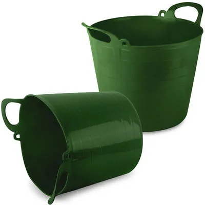 £9.95 • Buy 2 X 26 Litre 26L Flexi Tub Home Garden Flexible Storage Colour Bucket Basket Box