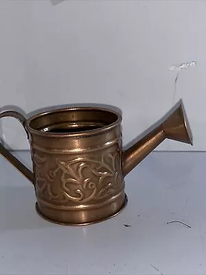 Vintage Miniature Metal Watering Can 2.5 In Tall Copper Color • $6.08