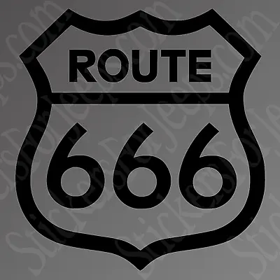 Route 666 Sticker Car Hell Truck Window Decal Harley Davidson Motorcycle Devil • $4.99