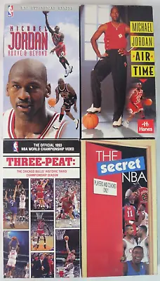 Michael Jordan Chicago Bulls 4 VHS Set Air Time Above & Beyond Three-Peat Secret • $14.77