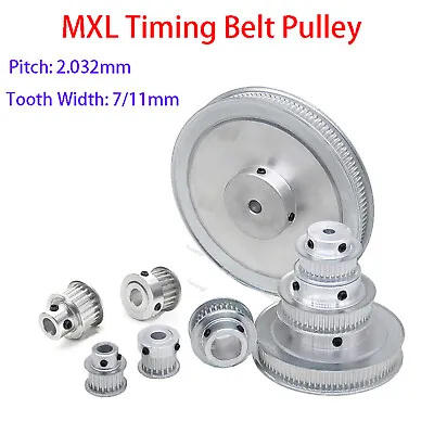 MXL16-160T Timing Belt Pulleys Pitch 2.032mm With Step Drive Pulley Width 7/11mm • $2.59