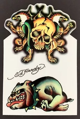 Skull Eagles STICKER W/ Bulldog Decal Ed Hardy Kiss Cut Out Of Print! • $7.49