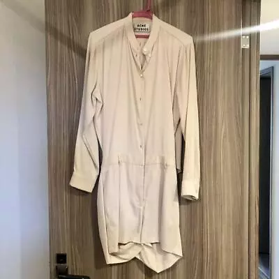 £67.95 • Buy Acne Studios Ladies Woman's Long Sleeve Dress Ivory Size 34 Used Damage