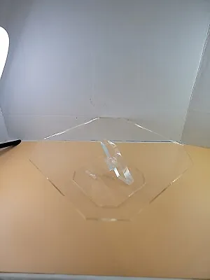 Mid Century Modern Lucite Square Retro Cake Stand Pie Plate 12in X 12 In 420  • $25