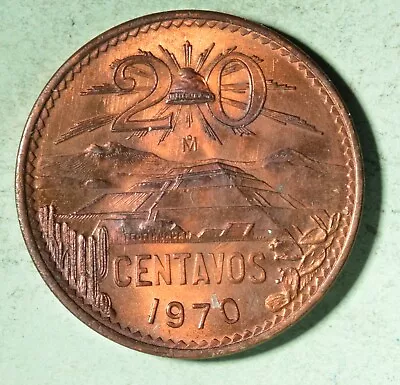 Mexico -  20  CENTAVOS 1970 - INV#B-346 • $4.65