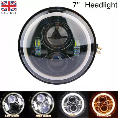 7  Inch LED Motorcycle Headlight Projector Headlight Hi/Lo Light Motorbike Lamp • £16.90