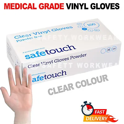 £6.49 • Buy Disposable Powder Free Latex Free Clear Vinyl Gloves Food Medical Surgical