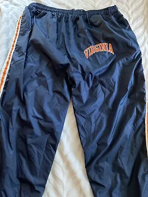 University Of Virginia Cavaliers Pants Mens XXL Blue Athletic Windpants • $33