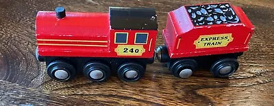 Melissa And Doug Wooden Express Train Engine And Tender CH0609 • $9.99