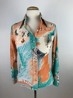 Vintage 60 S Vintage -1960's Blouse- Mr. Dino Novelty Shirt- Disco Shirt-9/10 • $50