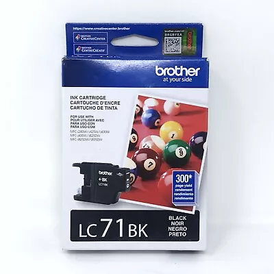 Genuine Brother LC71BK Ink Cartridge Black Original New Factory Sealed EXP 10/24 • $12.99