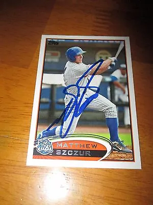 MATT SZCZUR Signed 2012 Topps Pro Debut Rookie Card AUTO Autograph Cubs • $4.99