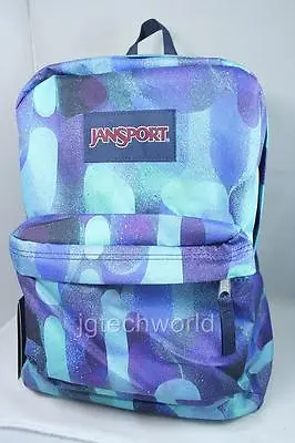 $28.99 • Buy New Jansport Superbreak Classic Backpack Multi Lava Lamp School Bag Blue Green