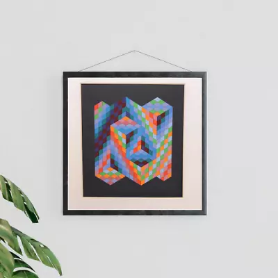 Vaar (danger) By Victor Vasarely Signed And Numbered Screenprint COA • $1195