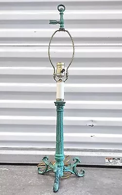 Lamp Turquoise Wrougt Iron Metal 28 X 9 Arrow Finial Accent Table Buffet Works  • $49