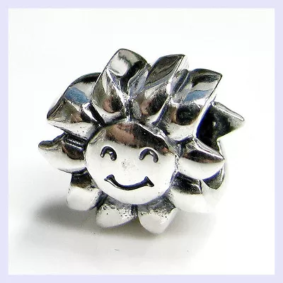 925 Sterling Silver Happy Sun Shine Day Smile Bead For European Charm Bracelet • $15.98