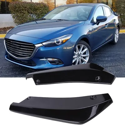 Pair For Mazda 3 6 MX-5 Miata Rear Bumper Splitter Diffuser Canards Glossy Black • $21.06