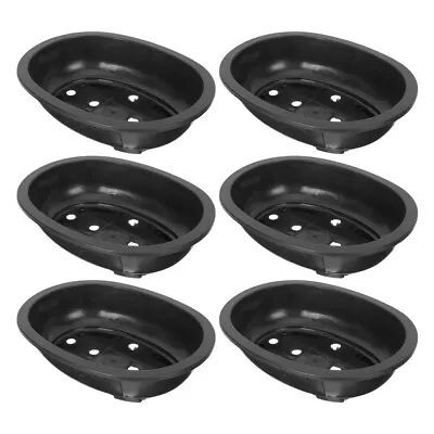 6PCS Bonsai Training Pots With Tray-12Oval Plastic Planter For Nursery • $29.99