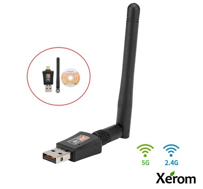 $14.99 • Buy 5dBi Antenna 802.11ac AC600 USB WiFi Wireless Adapter Dongle WPS 5GHz Dual Band